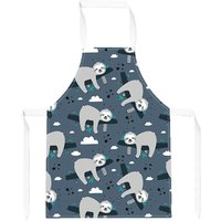Warren Reed - Designer Sleeping Sloth Pattern Junior Apron in Grey