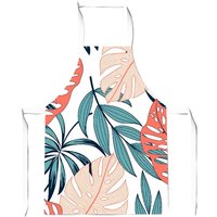 Warren Reed - Designer Tropical Leaf Pattern Apron in Green