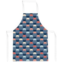 Warren Reed - Designer Geometric Pattern Junior Apron in Blue