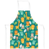 Warren Reed - Designer Jungle Animals Junior Apron in Green
