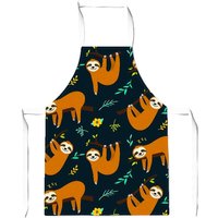 Warren Reed - Designer Cute Sloths Junior Apron in Brown