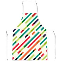 Warren Reed - Designer Coloured Diagonal Abstract Pattern Apron in Green
