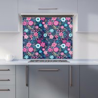 Warren Reed - Designer Watermelon Pattern Kitchen Splashback in Blue | Size: 900mm x 650mm
