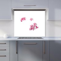 Warren Reed - Designer Pink Frangipani Flowers Kitchen Splashback | Size: 700mm x 750mm