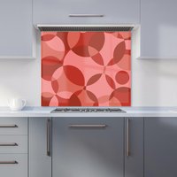 Warren Reed - Designer Baby Watercolour Blanket Pattern Kitchen Splashback in Red | Size: 900mm x 650mm