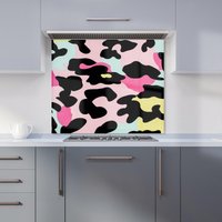 Warren Reed - Designer Colourful Leopard Print Kitchen Splashback in Pink | Size: 600mm x 650mm