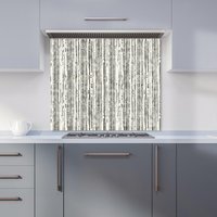 Warren Reed - Designer Washed Out Canvas Pattern Kitchen Splashback in Grey | Size: 600mm x 750mm