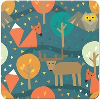 Warren Reed - Designer Wild Nightlife Coasters - Set of 4 in Green
