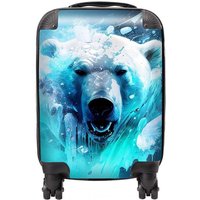 Warren Reed - Designer Polar Bear Face Splashart Suitcase in Brown | Size: Medium