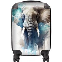 Warren Reed - Designer Majestic Elephant Splashart Suitcase in Grey | Size: Medium