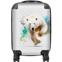 Warren Reed - Designer Charging Polar Bear Suitcase in White | Size: Large