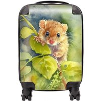 Warren Reed - Designer Dormouse Watercolour Suitcase in Brown | Size: Mini Cabin