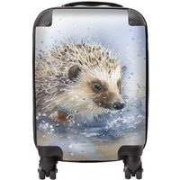 Warren Reed - Designer Hedgehog Watercolour Suitcase in Brown | Size: Large