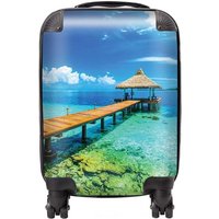 Warren Reed - Designer Maldive Beach Resort Suitcase in Blue | Size: Large