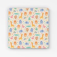 Warren Reed - Designer Christmas Jack Russell Glass Chopping Board in Yellow | Size: W16" x H16"