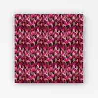 Warren Reed - Designer Modern Pink Animal Print Canvas | Size: w40 inch x h40 inch
