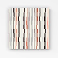 Warren Reed - Designer Dashed Stroke Pattern Canvas in Red | Size: W30" x H30"
