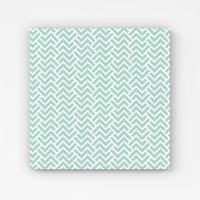 Warren Reed - Designer Green Geometric Pattern Canvas | Size: w40 inch x h40 inch