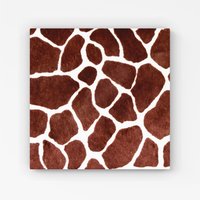 Warren Reed - Designer Giraffe Spots Print Canvas in Brown | Size: W30" x H30"