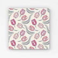 Warren Reed - Designer Tulips Canvas in Pink | Size: W16" x H16"