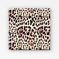 Warren Reed - Designer Leopard Hide Canvas in Brown | Size: W30" x H30"