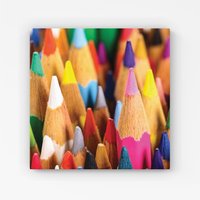 Warren Reed - Designer Colouring Pencils Canvas in Pink | Size: W16" x H16"