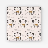Warren Reed - Designer Monkey Forest Canvas | Size: W30" x H30"