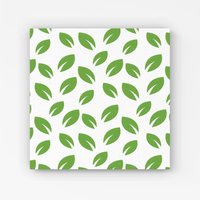 Warren Reed - Designer Leaves Pattern Canvas in Green | Size: W30" x H30"