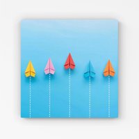 Warren Reed - Designer Paper Aeroplanes Canvas | Size: w10 inch x h10 inch