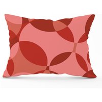Warren Reed - Designer Red Circle Pattern Cushions | Size: 60 cm x 60 cm