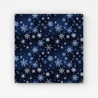 Warren Reed - Designer Dreamy & Magical Snowflake Canvas in Blue | Size: W16" x H16"
