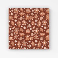 Warren Reed - Designer Gingerbread Cookies Canvas in Brown | Size: w10 inch x h10 inch