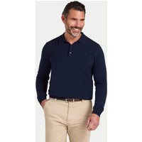 Raging Bull Men's Long Sleeve Knitted Polo in Navy | Size: Large