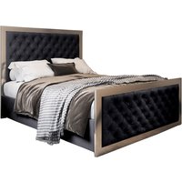 Emia Upholstered Soft Velvet Metal Designer Bed Frame King