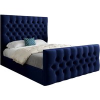 Highland Upholstered Soft Velvet Designer Bed Frame King