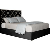 Repose Upholstered Soft Velvet Metal Designer Bed Frame Single