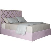 Repose Upholstered Soft Velvet Metal Designer Bed Frame King
