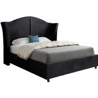 Winchester Curved Top Curved Winged Upholstered Soft Velvet Designer Bed Frame King