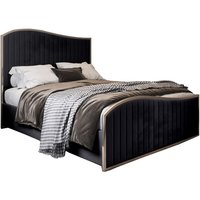 Darlington Upholstered Soft Velvet Metal Designer Bed Frame Double