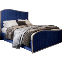 Darlington Upholstered Soft Velvet Metal Designer Bed Frame King