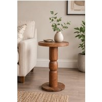 IH Design Jaipur Acacia Wood Freestanding Side Table in Brown