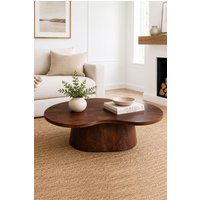 IH Design Nolan Solid Wood Coffee Table in Brown