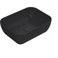 Balterley Square Countertop Vessel Basin for Bathroom, Black, 455 x 325 x 135 mm in Black