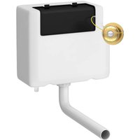 Balterley Universal Dual Flush with Traditional Push Button - Brushed Brass in Metallics
