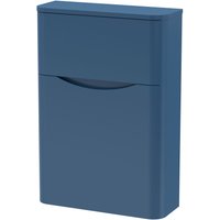 Balterley Modern Bathroom Floor Concealed Cistern Toilet Unit, Satin Blue, 550mm in Blue