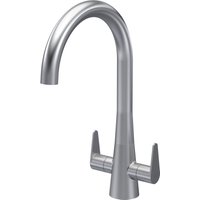 Balterley Situla Kitchen Mono Mixer Tap, 398mm Dual Lever Brushed Nickel in Metallics
