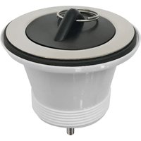 Balterley Fireclay Cleaner Sink Waste with Plug Chrome in Silver