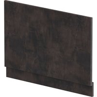 Balterley Edge/Power Straight End Bath Panel & Plinth, 800mm - Textured Matt Metallic Slate in Grey