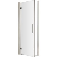 Balterley Sonic 800mm Hinged Shower Door with 8mm Glass, Bar Handle - Chrome in Silver