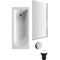 Balterley Round 1700x700 Bath Set - Leg Set, Chrome Screen & Chrome Waste in White